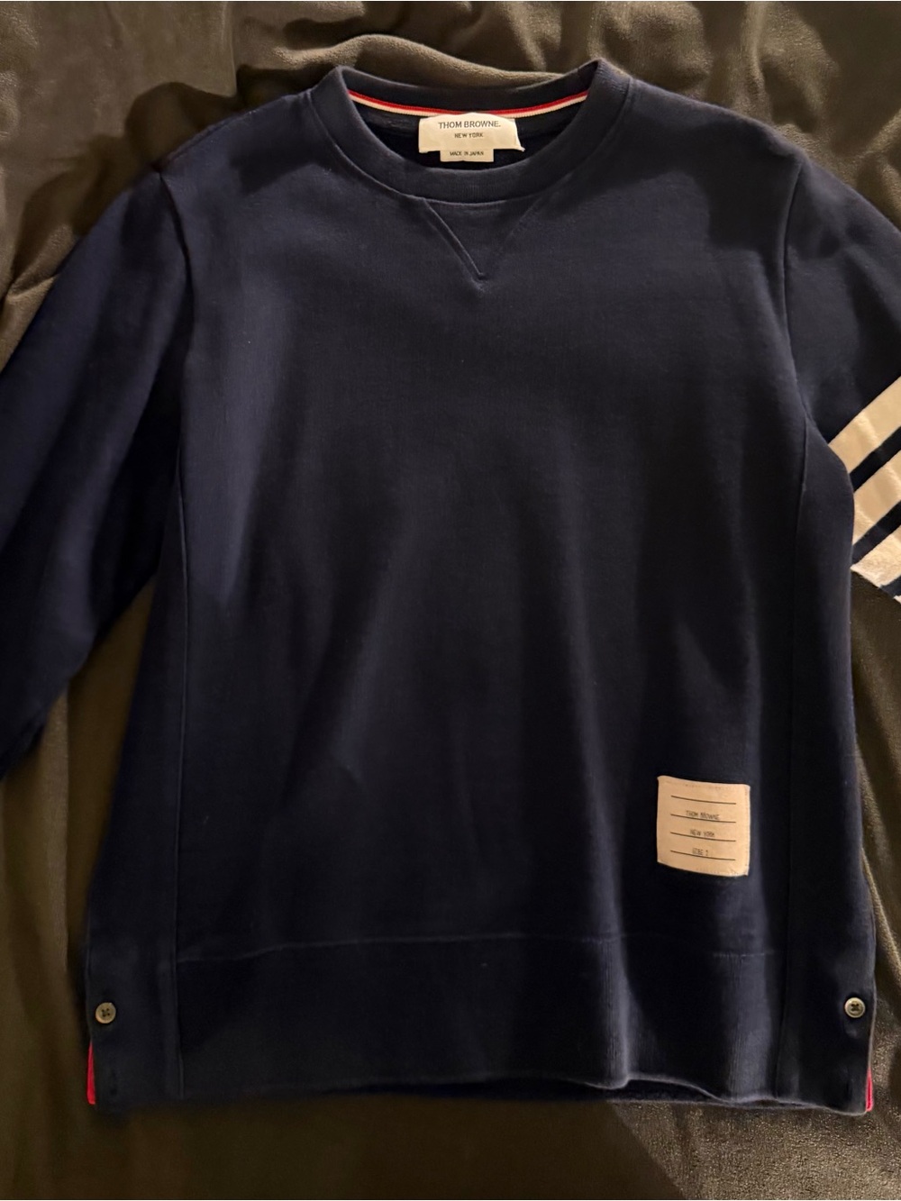 Thom Browne Navy Men's Crewneck Sweater